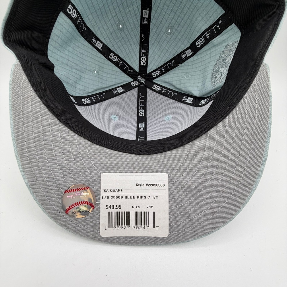 Chicago Cubs Ripstop Hat New Era 59FIFTY Teal Fitted Sz 7 1/2 All Star Game NEW - Picture 10 of 11